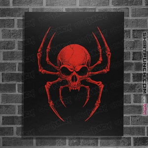 Daily_Deal_Shirts Posters / 4"x6" / Black Spider Skull