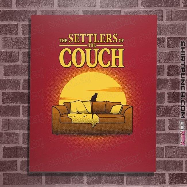 Daily_Deal_Shirts Posters / 4"x6" / Red The Settlers Of The Couch