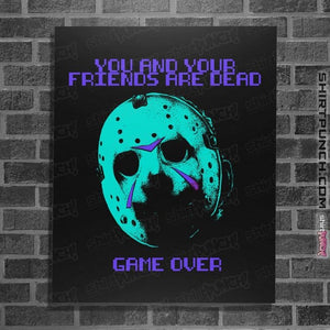 Daily_Deal_Shirts Posters / 4"x6" / Black NES Game Over