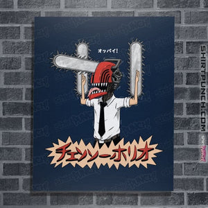 Daily_Deal_Shirts Posters / 4"x6" / Navy Chainsawholio
