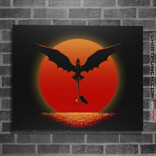 Load image into Gallery viewer, Shirts Posters / 4&quot;x6&quot; / Black Dragon on Sunset
