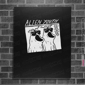 Daily_Deal_Shirts Posters / 4"x6" / Black Alien Youth