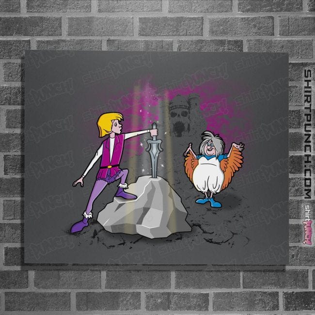 Secret_Shirts Posters / 4"x6" / Charcoal Sword In The Grayskull