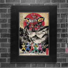 Load image into Gallery viewer, Daily_Deal_Shirts Posters / 4&quot;x6&quot; / Black Rangers In Japan Woodblock
