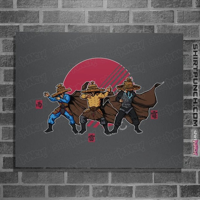 Daily_Deal_Shirts Posters / 4"x6" / Charcoal Straw Hats, Magic, And Kung Fu