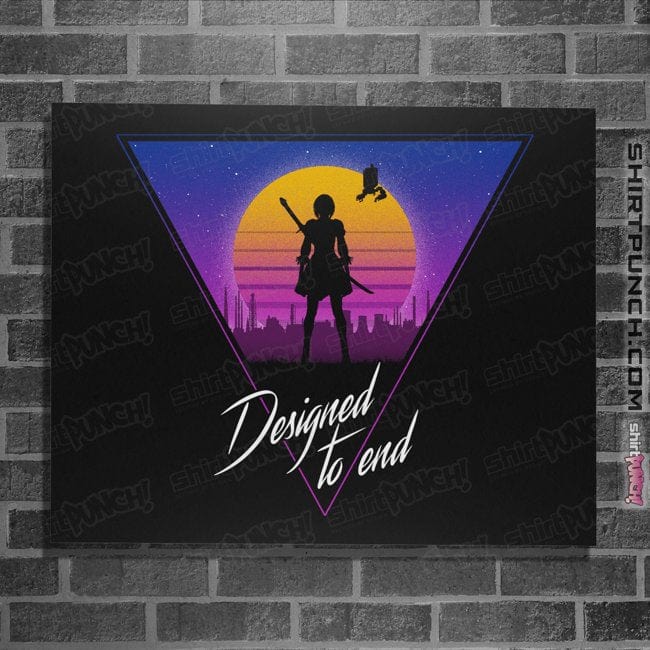 Daily_Deal_Shirts Posters / 4"x6" / Black Retro Android