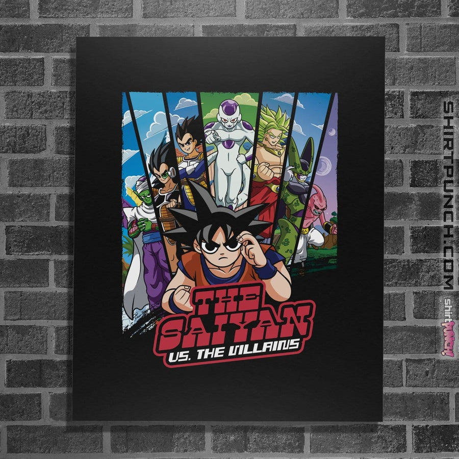 Shirts Posters / 4"x6" / Black The Saiyan Vs The Villains