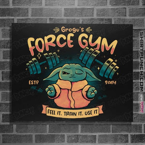Daily_Deal_Shirts Posters / 4"x6" / Black Grogu Force Gym