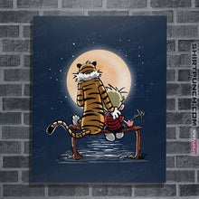 Load image into Gallery viewer, Daily_Deal_Shirts Posters / 4&quot;x6&quot; / Navy Calvin Friends
