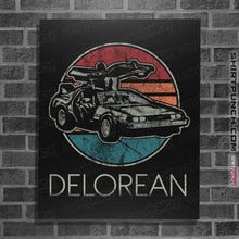 Load image into Gallery viewer, Shirts Posters / 4&quot;x6&quot; / Black Vintage Delorean
