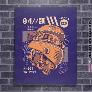 Shirts Posters / 4"x6" / Violet Robo Head