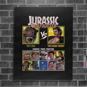 Daily_Deal_Shirts Posters / 4"x6" / Black Jurassic Fighter