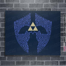 Load image into Gallery viewer, Shirts Posters / 4&quot;x6&quot; / Navy Triforce Labyrinth
