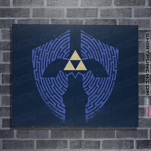 Shirts Posters / 4"x6" / Navy Triforce Labyrinth