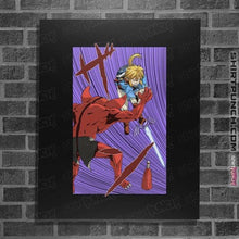 Load image into Gallery viewer, Secret_Shirts Posters / 4&quot;x6&quot; / Black Link Slash

