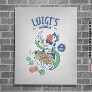 Daily_Deal_Shirts Posters / 4"x6" / White Luigi's Trattoria