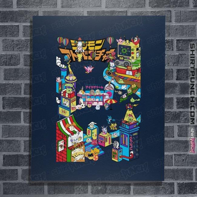 Shirts Posters / 4"x6" / Navy Digital Friends
