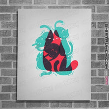 Load image into Gallery viewer, Shirts Posters / 4&quot;x6&quot; / White Cat Shapes
