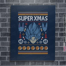 Load image into Gallery viewer, Shirts Posters / 4&quot;x6&quot; / Navy Super Xmas
