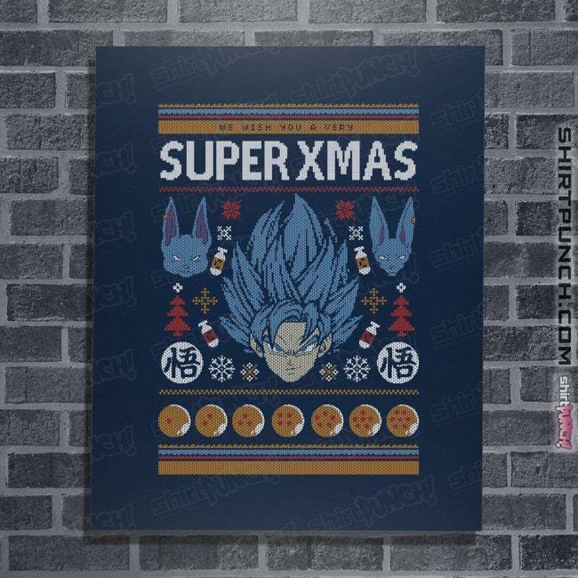 Shirts Posters / 4"x6" / Navy Super Xmas