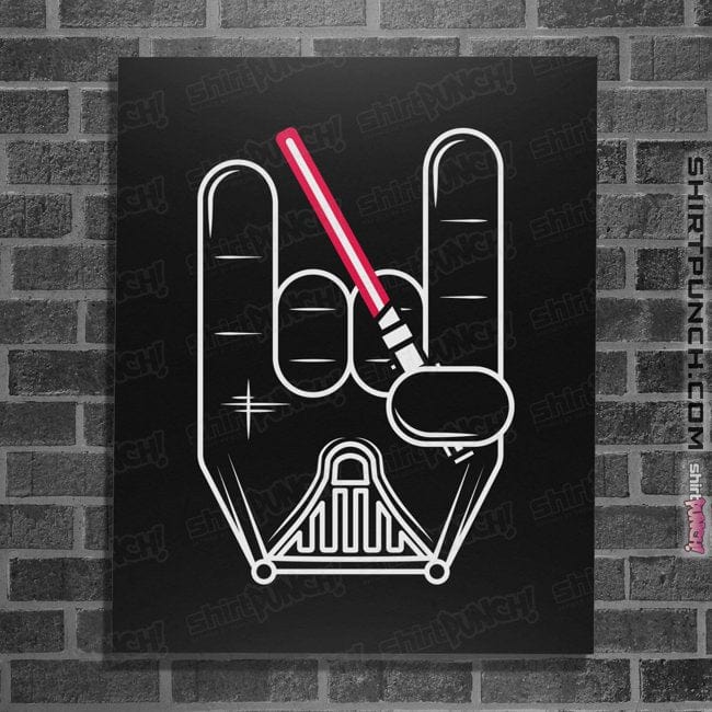 Shirts Posters / 4"x6" / Black Darth Rock