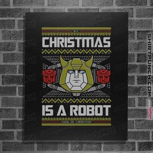 Shirts Posters / 4"x6" / Black Christmas Is A Robot