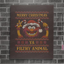 Load image into Gallery viewer, Daily_Deal_Shirts Posters / 4&quot;x6&quot; / Dark Chocolate Merry Christmas Filthy Animal
