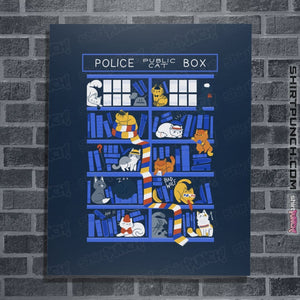 Shirts Posters / 4"x6" / Navy Library Box Who