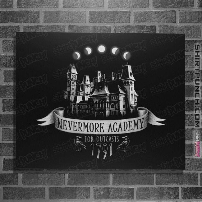 Daily_Deal_Shirts Posters / 4"x6" / Black Nevermore Academy