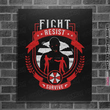 Load image into Gallery viewer, Shirts Posters / 4&quot;x6&quot; / Black Fight, Resist, Survive
