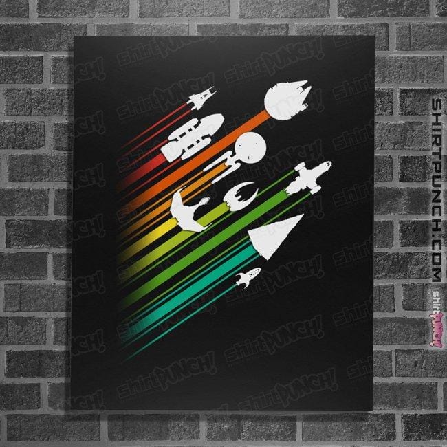 Shirts Posters / 4"x6" / Black Warp Speed