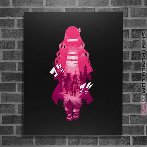 Shirts Posters / 4"x6" / Black Nezuko Kamado