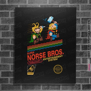 Secret_Shirts Posters / 4"x6" / Black Super Norse Bros