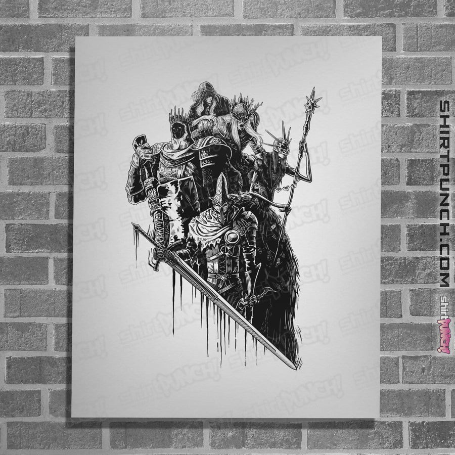 Shirts Posters / 4"x6" / White Lords Of Cinder Lords Of Ash