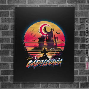 Shirts Posters / 4"x6" / Black Retro Wave Castlevania