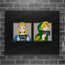 Load image into Gallery viewer, Shirts Posters / 4&quot;x6&quot; / Black Arrested In Hyrule
