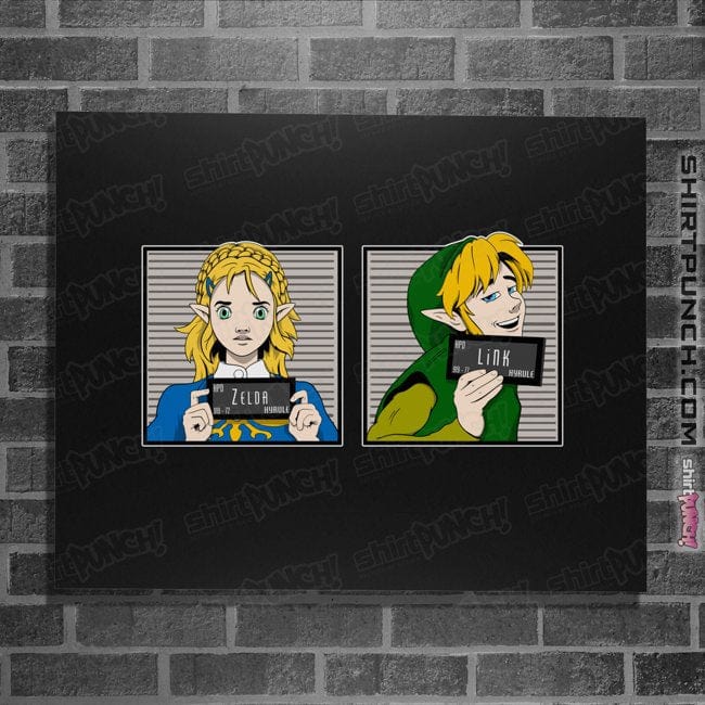 Shirts Posters / 4"x6" / Black Arrested In Hyrule
