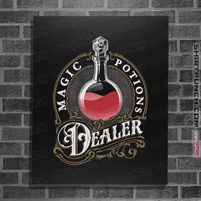 Secret_Shirts Posters / 4"x6" / Black Magic Potion Dealer