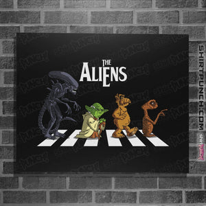 Shirts Posters / 4"x6" / Black Aliens On Abbey Road