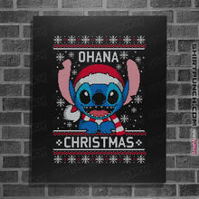 Load image into Gallery viewer, Shirts Posters / 4&quot;x6&quot; / Black Ohana Christmas
