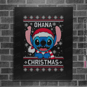 Shirts Posters / 4"x6" / Black Ohana Christmas