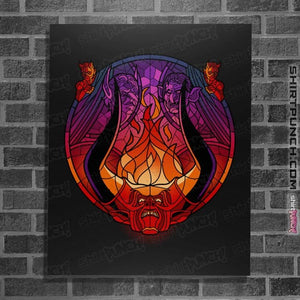 Daily_Deal_Shirts Posters / 4"x6" / Black Stained Glass Darkness
