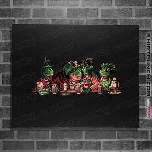 Daily_Deal_Shirts Posters / 4"x6" / Black Dinosaurs