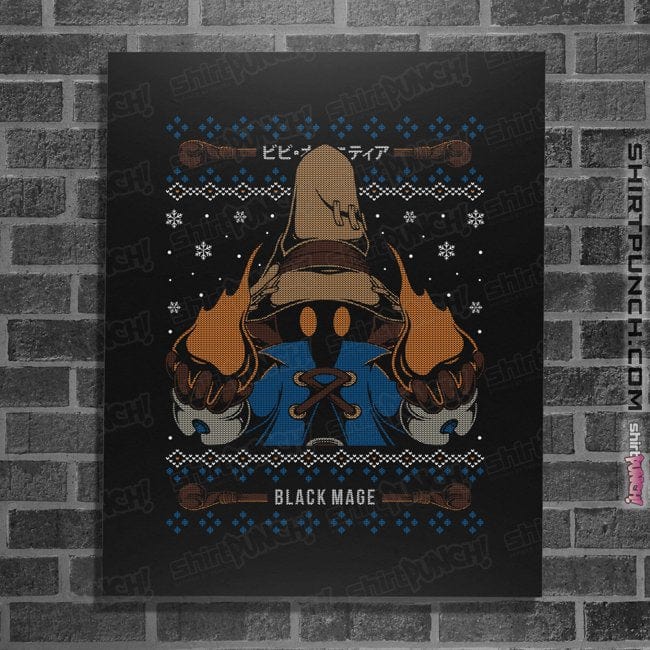 Shirts Posters / 4"x6" / Black Vivi Black Mage Christmas