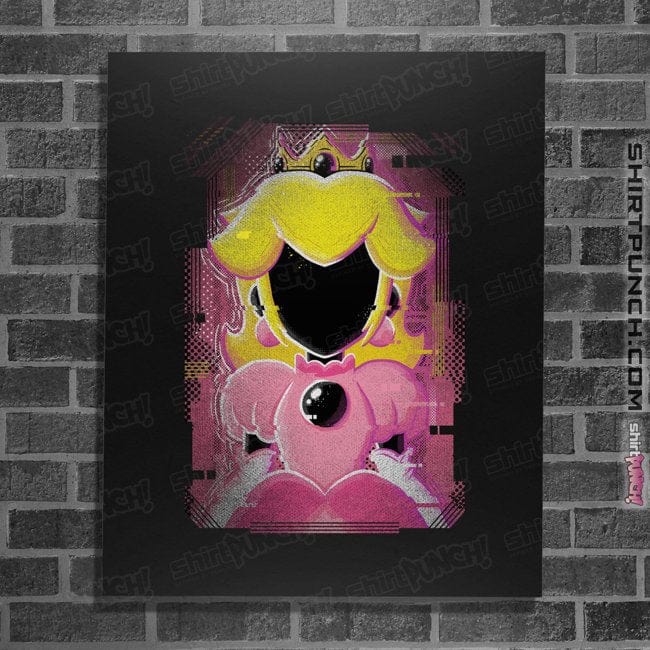 Shirts Posters / 4"x6" / Black Peach Glitch