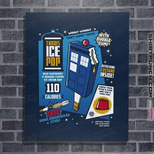 Shirts Posters / 4"x6" / Navy Tardis Ice Pop