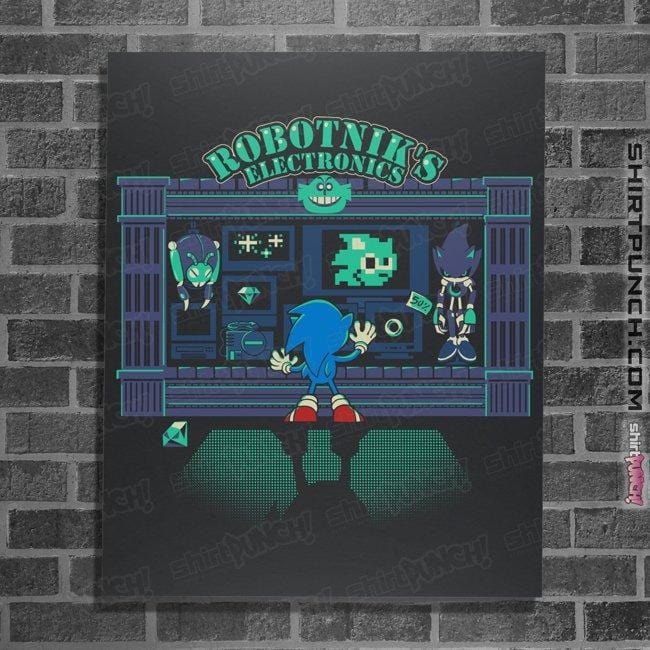 Shirts Posters / 4"x6" / Dark Heather Robotnik's Electronics