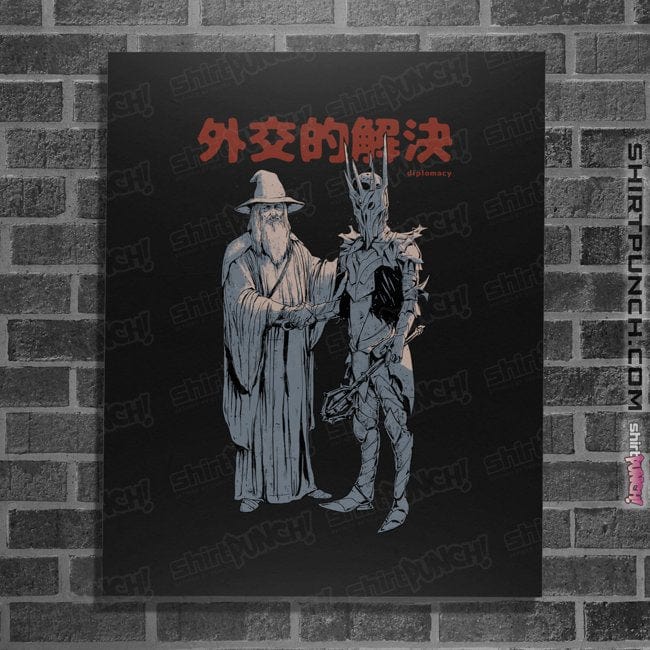 Daily_Deal_Shirts Posters / 4"x6" / Black Diplomatic Solution