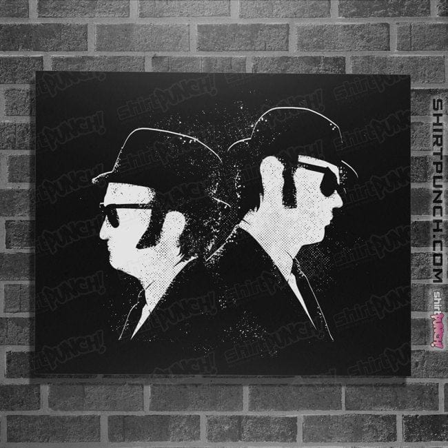Daily_Deal_Shirts Posters / 4"x6" / Black The Blues Bros