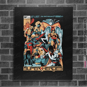 Secret_Shirts Posters / 4"x6" / Black HB Superheroes